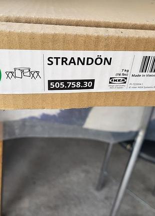Комплект складаних садових меблів ikea strandön зеленого кольору. новий