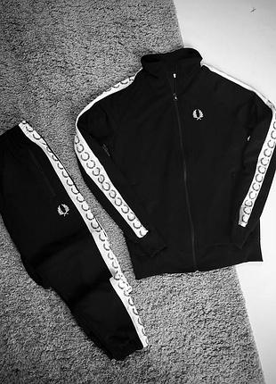 Мужской спортивный костюм fred perry черный