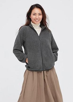 Толстовка флісова uniqlo на змійці кофта светр джемпер
