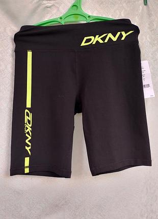 Шорти велосипедні dkny розміру м жінкам котон/єластан чорного кольору