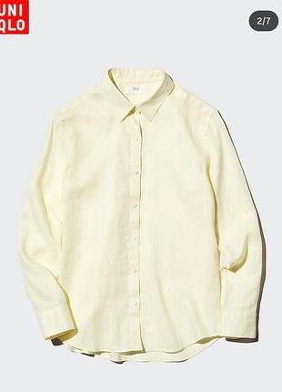 Uniqlo сорочка 100% льон