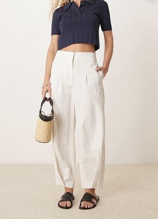 Лляні штани asos design petite