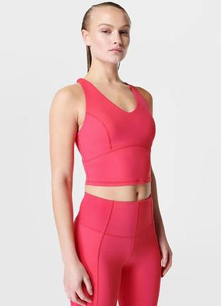 Суперм'яка укорочена спортивна майка топ sweaty betty з бретелями на спині