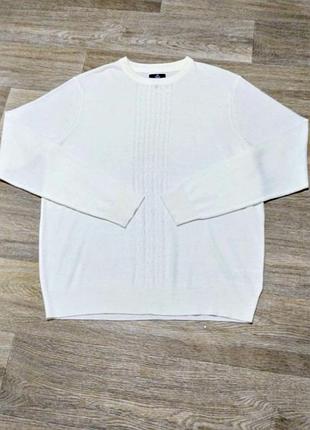 Чоловічий тонкий білий светр threadare, розмір xl