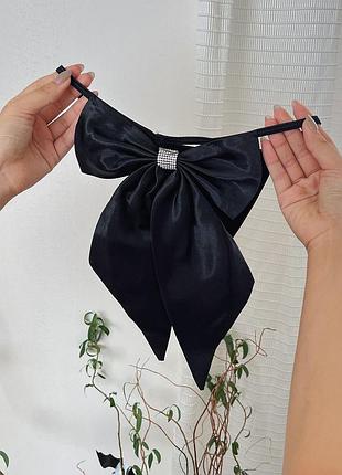 Женские стринги surprise с большим атласным бантом черные белые красные