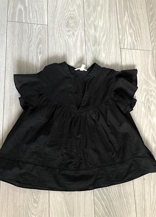 Блуза бавовняна оверсайз h&m