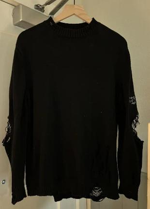 Джемпер рваний  в стилі гранж zara