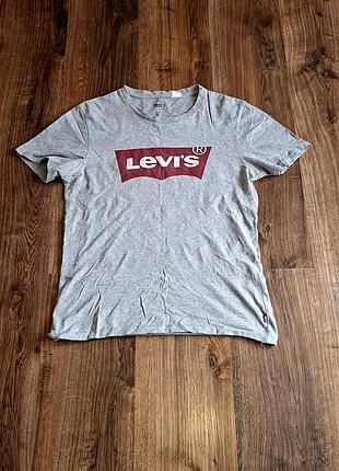 Чоловіча унікальна футболка levis з великим лого оригінал