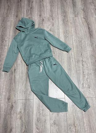 Стильний, теплий жіночий спортивний костюм puma, розмір xs–s