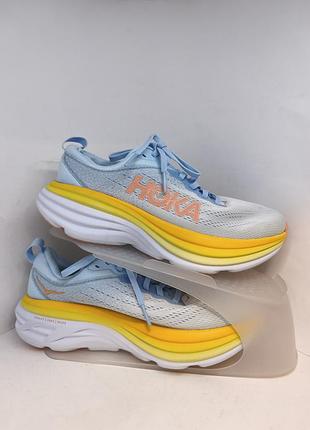 Кроссовки женские hoka one one w bondi 8 wide (s/n 1127952 ssca) беговые оригинал, в очень красивом состоянии