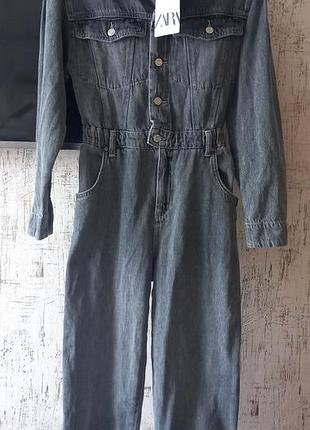 Детский джинсовый комбинезон zara
