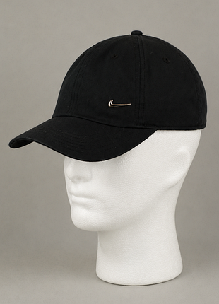 Nike metal swoosh кепка бейсболка черная текстильная мужская женская на ремешке регулируемая. оригинал reebok adidas puma carhartt lacoste