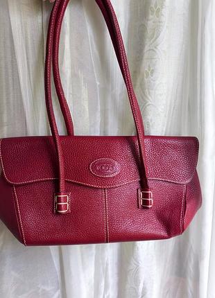 Tod's шкіряна жіноча сумка багет