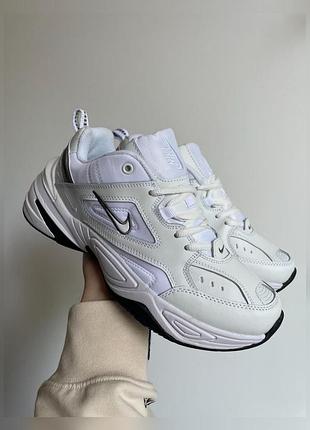 Кроссовки nike m2k tekno "essential white black"