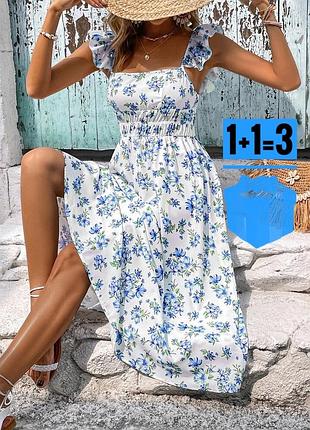 Міді сукня в квітковий принт shein l