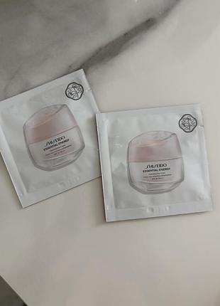 Пробники зволожувального денного крему для обличчя shiseido essential energy hydrating day cream spf 20