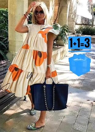 Міді сукня в квітковий принт shein xl