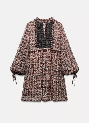 Сукня жіноча zara стильна шифонова сукня хл