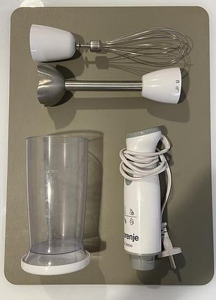 Погружний блендер gorenje hbc802qw, 800 вт, знімна насадка