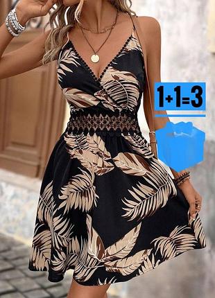 Сукня в тропічний принт shein l