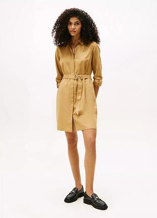 Жіноча сукня-сорочка tommy hilfiger long-sleeve belted oxford shirtdress - m