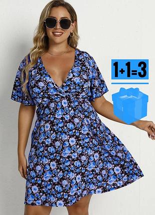 Сукня в квітковий принт shein 4xl