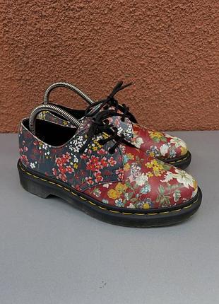 Оригінальні жіночі туфлі dr.martens 1461 floral clash 38 розмір 24 см з квітковим прінтом