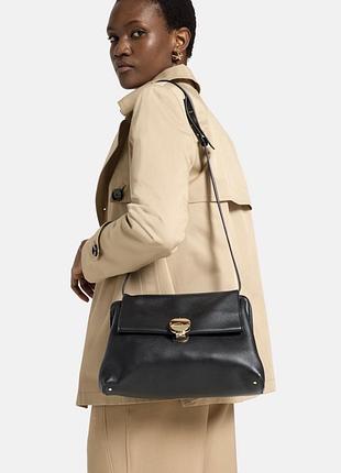 Шкіряна сумка chloé penelope clutch — black чорна оригінал