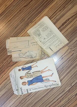 1965 выкройка simplicity костюм и платье англия. описание, схема, выкройки. мода. 9
