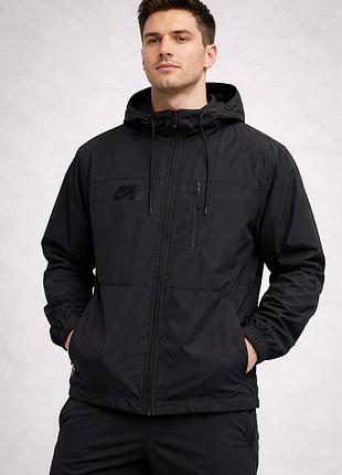 Чоловіча вітровка nike windblock на флісі | весна/осінь | водонепроникна | туреччина