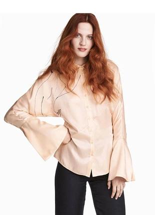 Нова блуза шовкова 100% шовк сорочка h&amp;m premium conscious exclusive