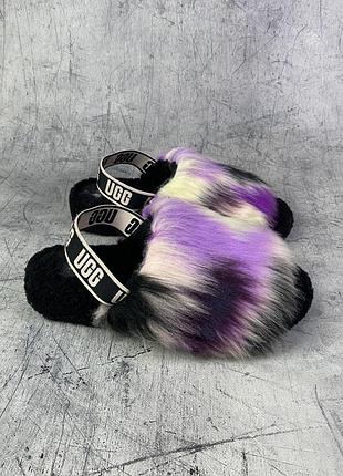 Ugg fluff yeah fur sandals жіночі хутряні босоніжки us 11 eu 42