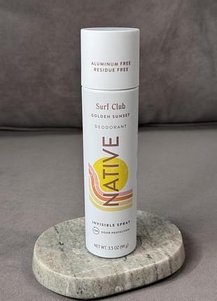 Дезодорант-спрей native surf club golden sunset invisible spray 99 г