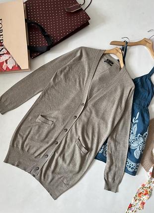 Кардиган massimo dutti шовк кашемір вовна