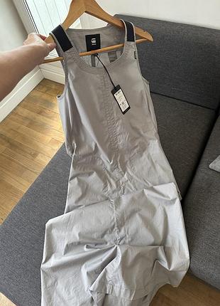 Сіре спортивне довге плаття g-star raw  utility dress d19994