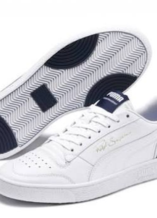 Дитячі білі шкіряні кеди puma x ralph sampson lo 370919-02 , р.38 6с