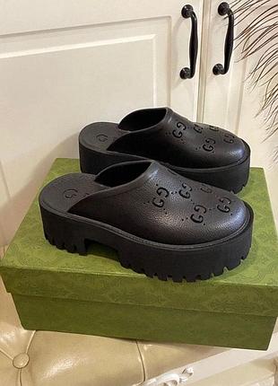 Шльопки gucci, клоги гуччи