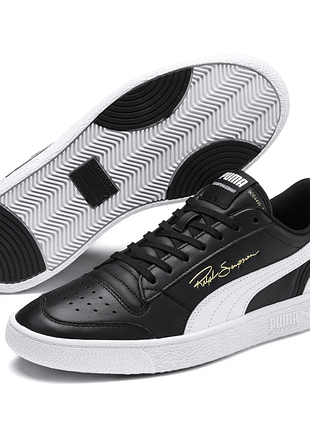Дитячі чорні шкіряні кеди puma x ralph sampson lo 370846-01 , р.37