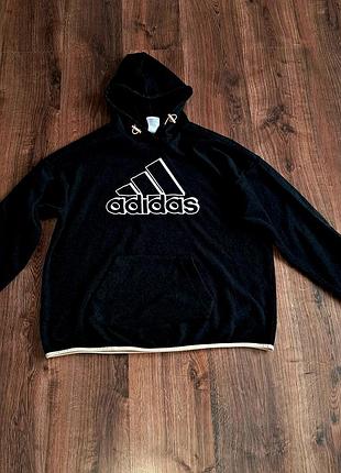 Чоловіча унікальна кофта худі adidas з великим лого оригінал