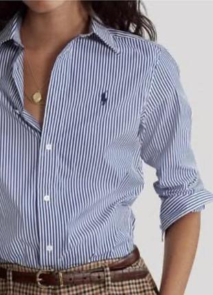 Брендова жінка сорочка polo ralph lauren женская рубашка, сорочка в смужку