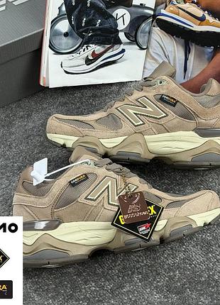 Термо кросівки new balance 9060 brown cordura gore-tex термо