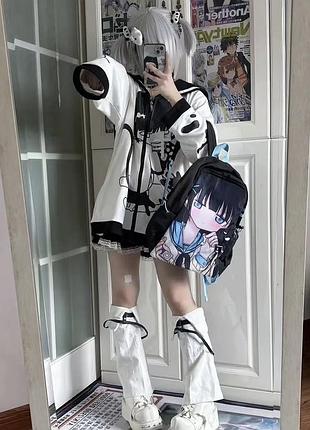 🎒 стильний молодіжний рюкзак з аніме-принтом