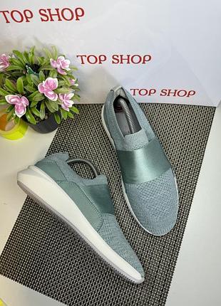 Оригінальні слипони мокасини спортивні без шнурків clarks