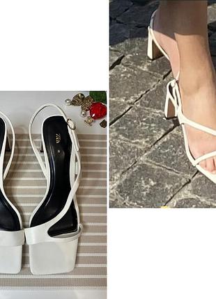 ⚜️♥️zara , натур шкіра, трендові класні босоніжки