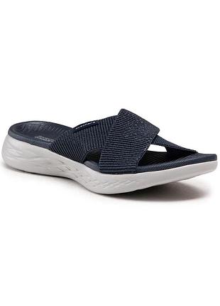Skechers сині шльопанці комфортні сандалії