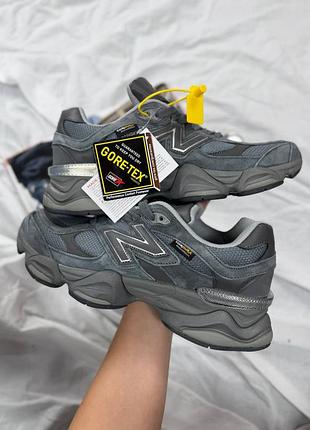 Термо кросівки new balance 9060 dark grey cordura gore-tex