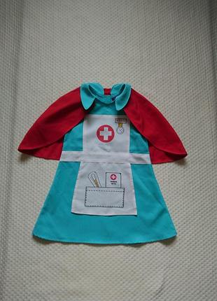 Карнавальное платье медицинской медицинской платы с накидкой на 4-6 лет