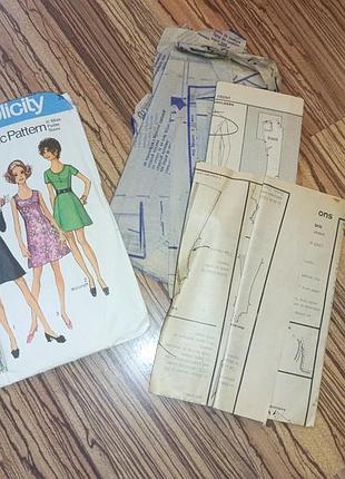 1970 выкройка simplicity три платья. англия. описание, схема, выкройки. мода. 9