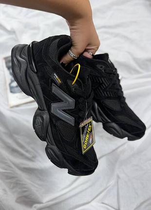 Термо кросівки new balance 9060 black cordura gore-tex