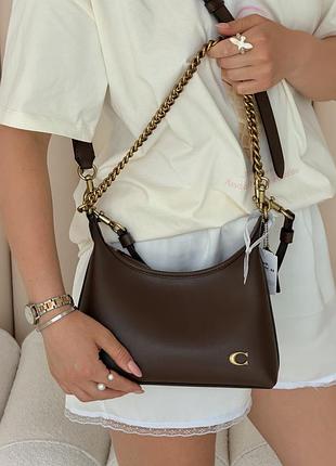 Жіноча сумка coach juliet shoulder classic bag 25 коричнева